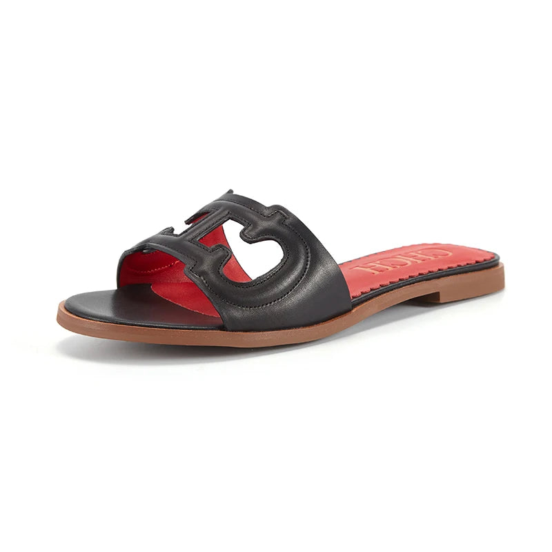 CHCHCN Exquisite Retro Classic Womens Summer Slides
