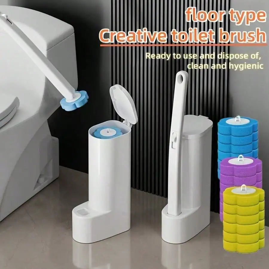 Wall Mounted Toilet Brush With Holder Long Reach Cleaning Tool