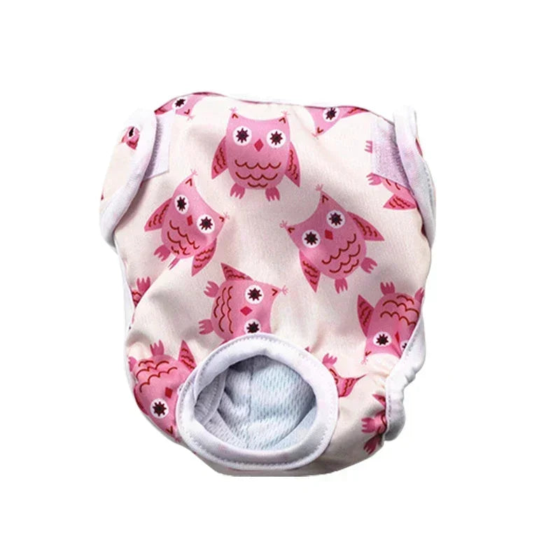 NONECN Washable Dog Diapers Physiological Panties Cartoon Print