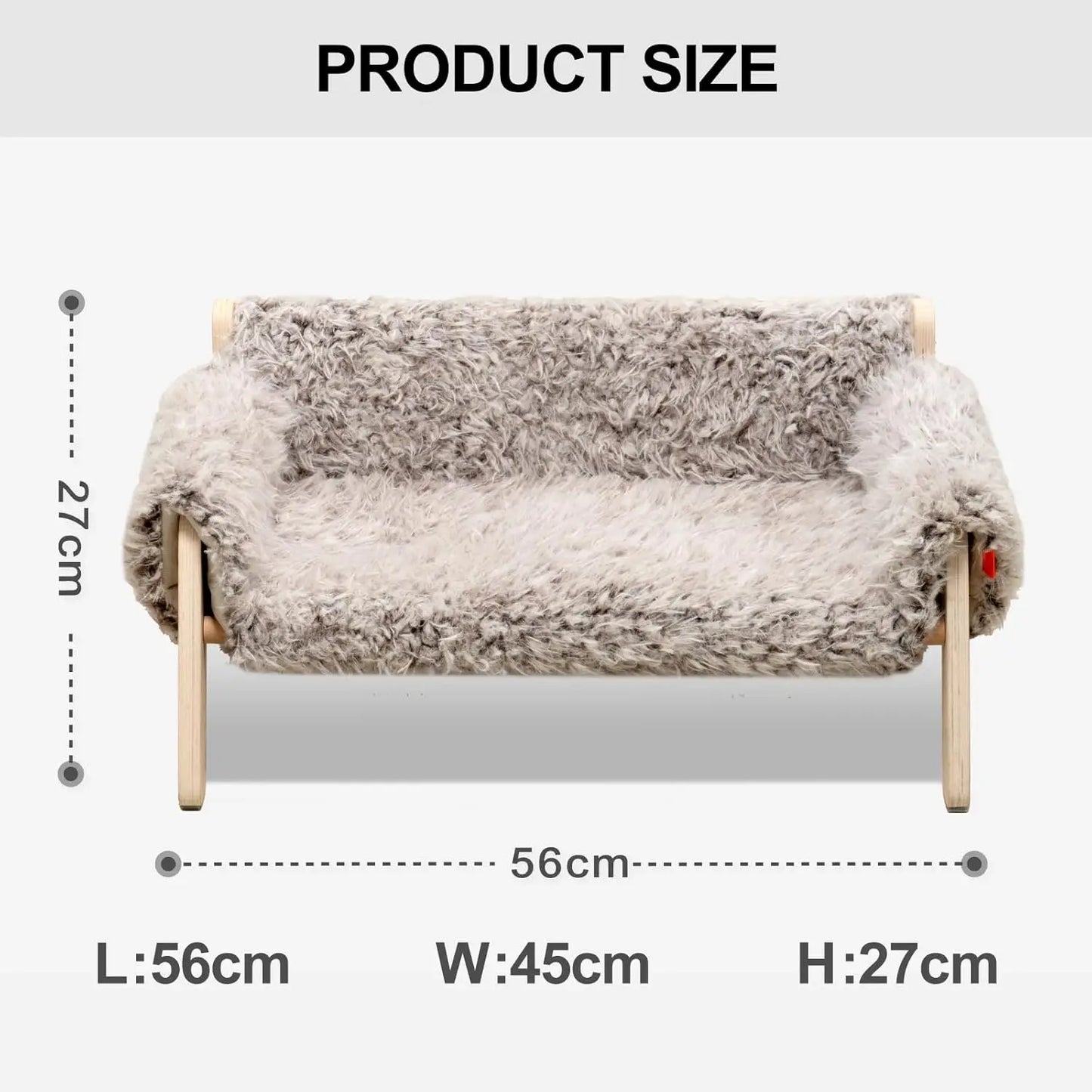 Large Indoor Soft Cat Couch with Removable Cover