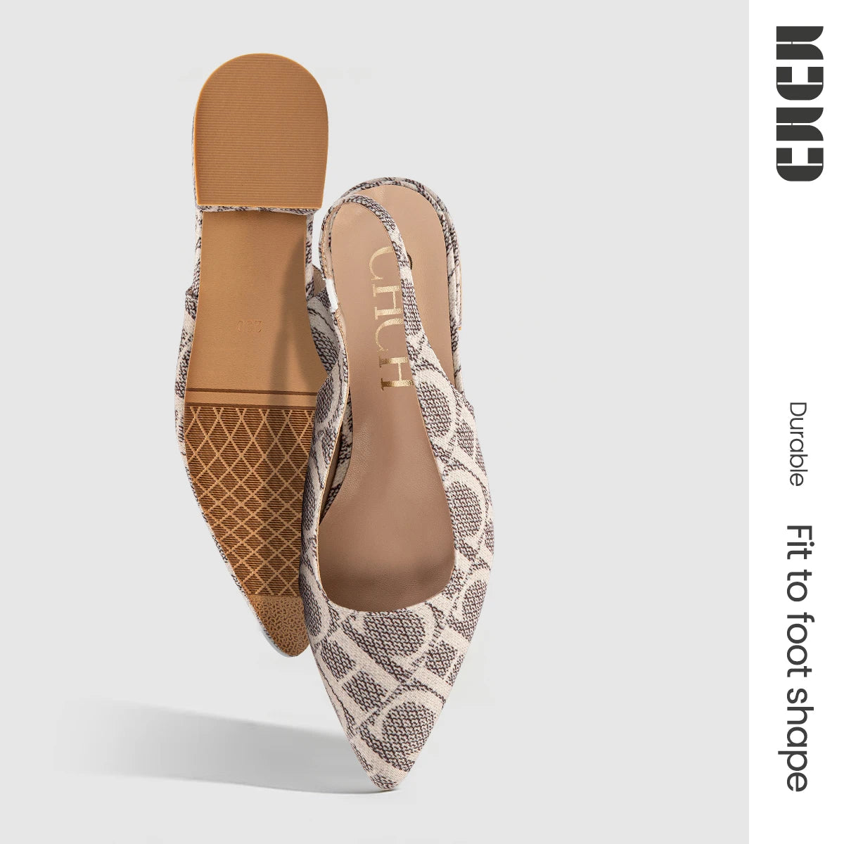 CHCH Summer Low Heel Ankle Strap Sandals