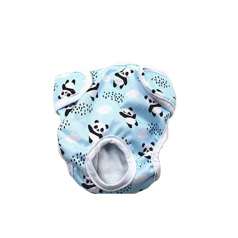 NONECN Washable Dog Diapers Physiological Panties Cartoon Print