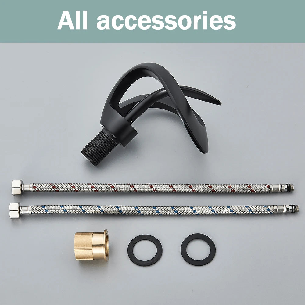 Rozin Luxury Waterfall Basin Faucet Single Hole Sink