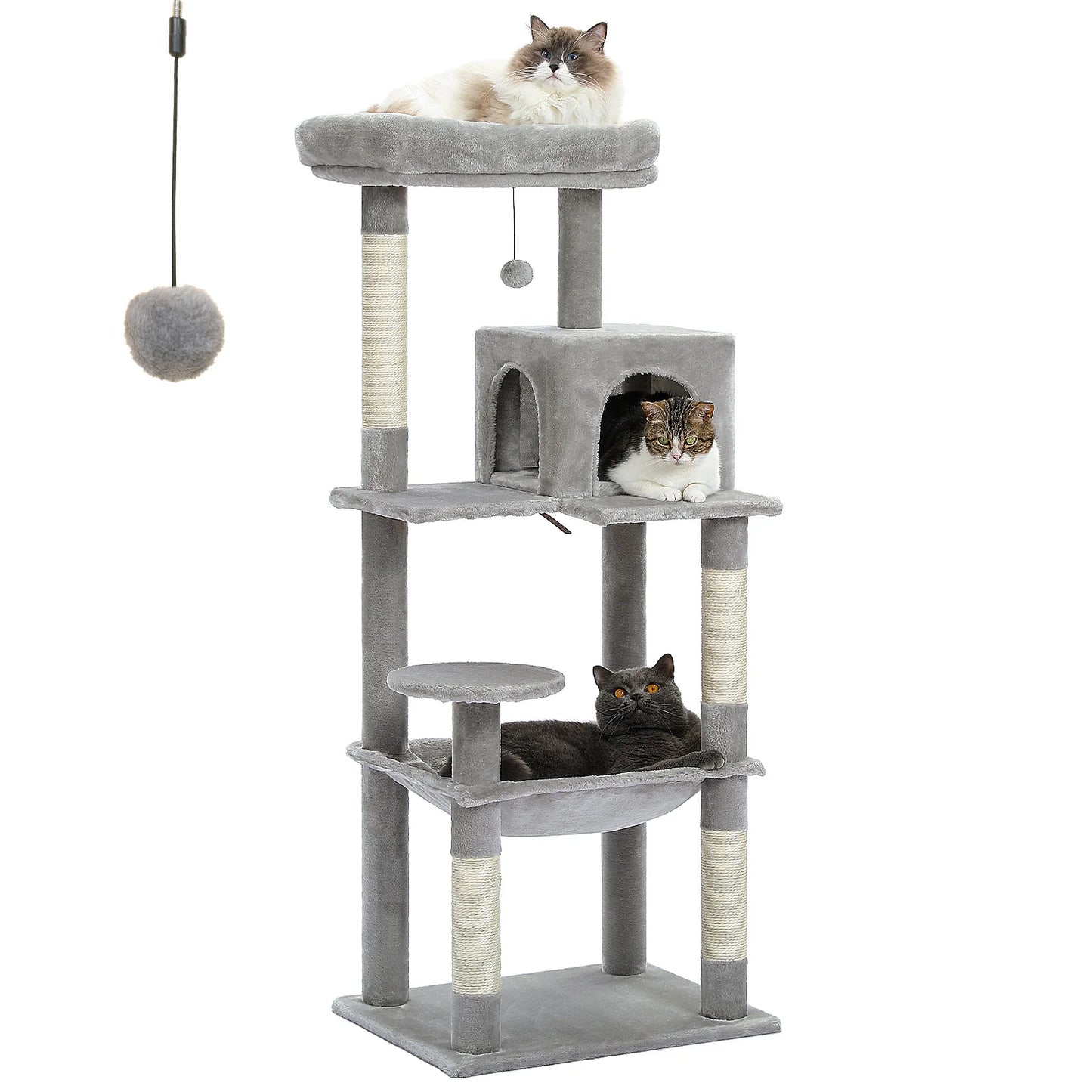 PAWZ Road Five Level Cat Tower For Large Cats Hammock