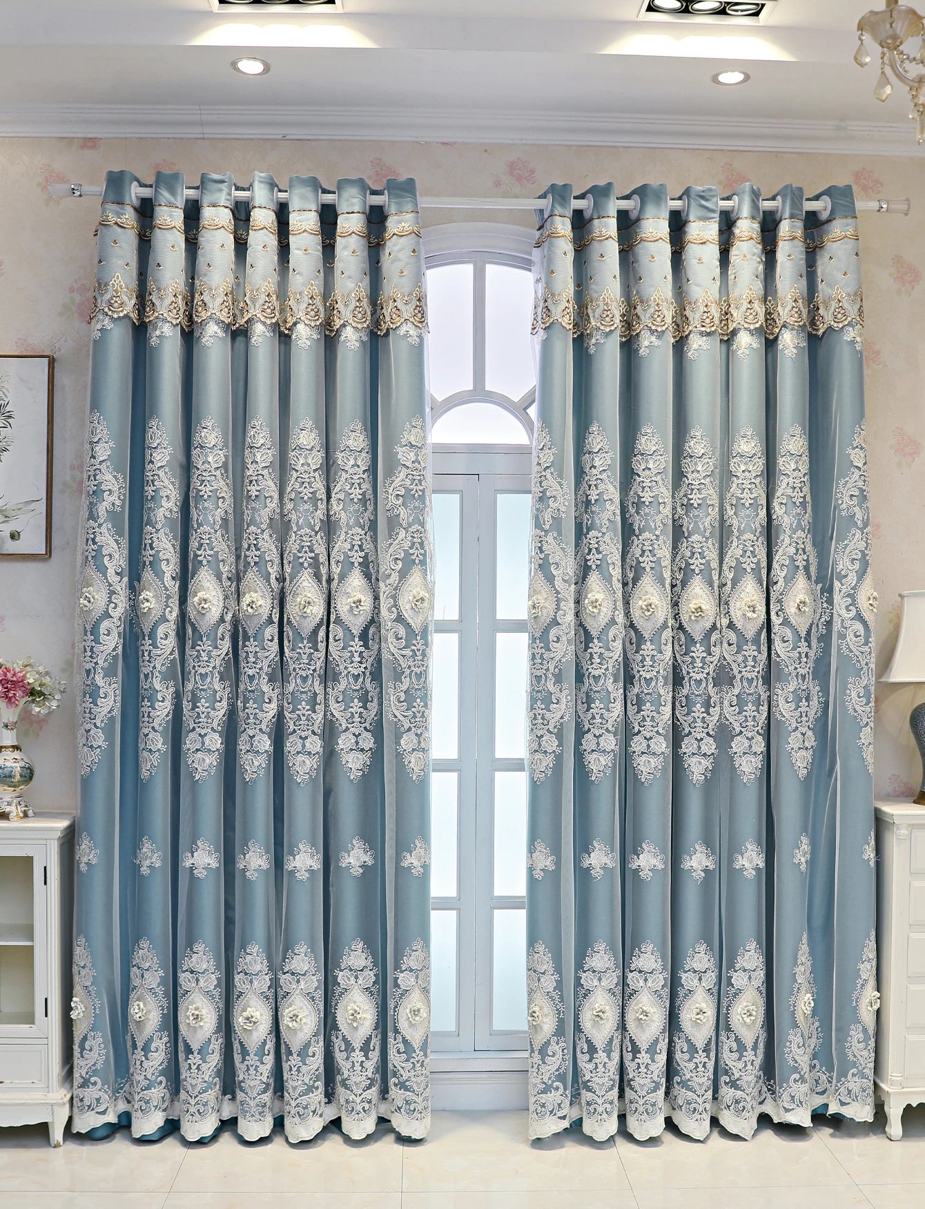 Luxury Vintage Embroidered Curtains