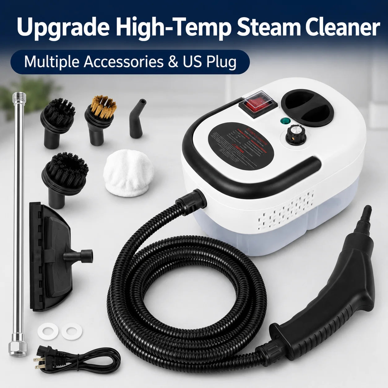 2500W 110V High Temperature Steam Cleaner Portable Handheld With Accessories