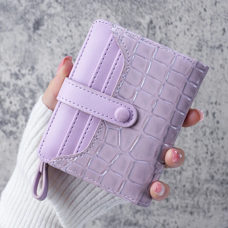 NONECN Mini Crocodile Print Clutch Wallet And Coin Purse