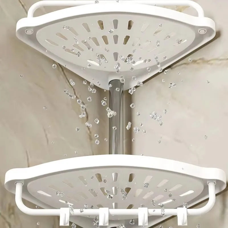 Corner Shower Bar Organizer Towel Rack Waterproof PP Plastic