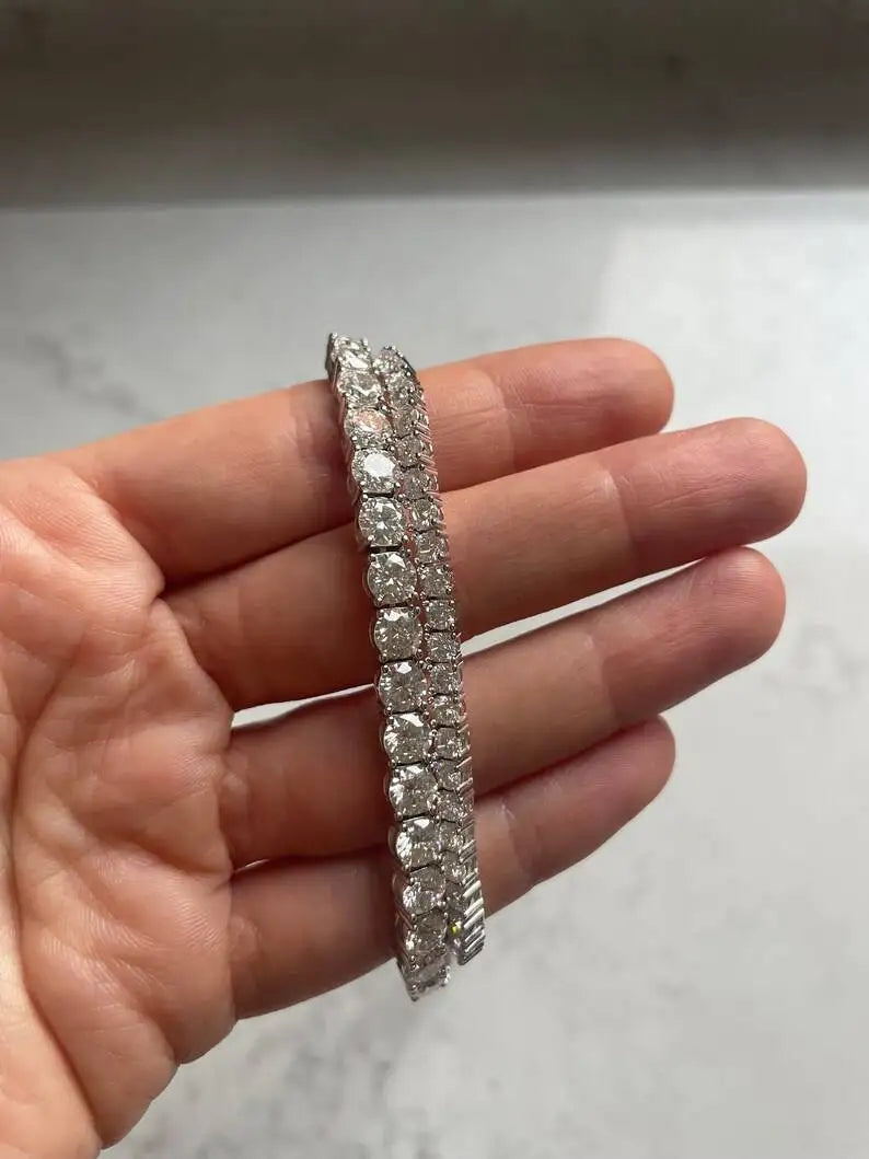 S925 Sterling Silver Moissanite Necklace Iced Out Hip Hop Chain