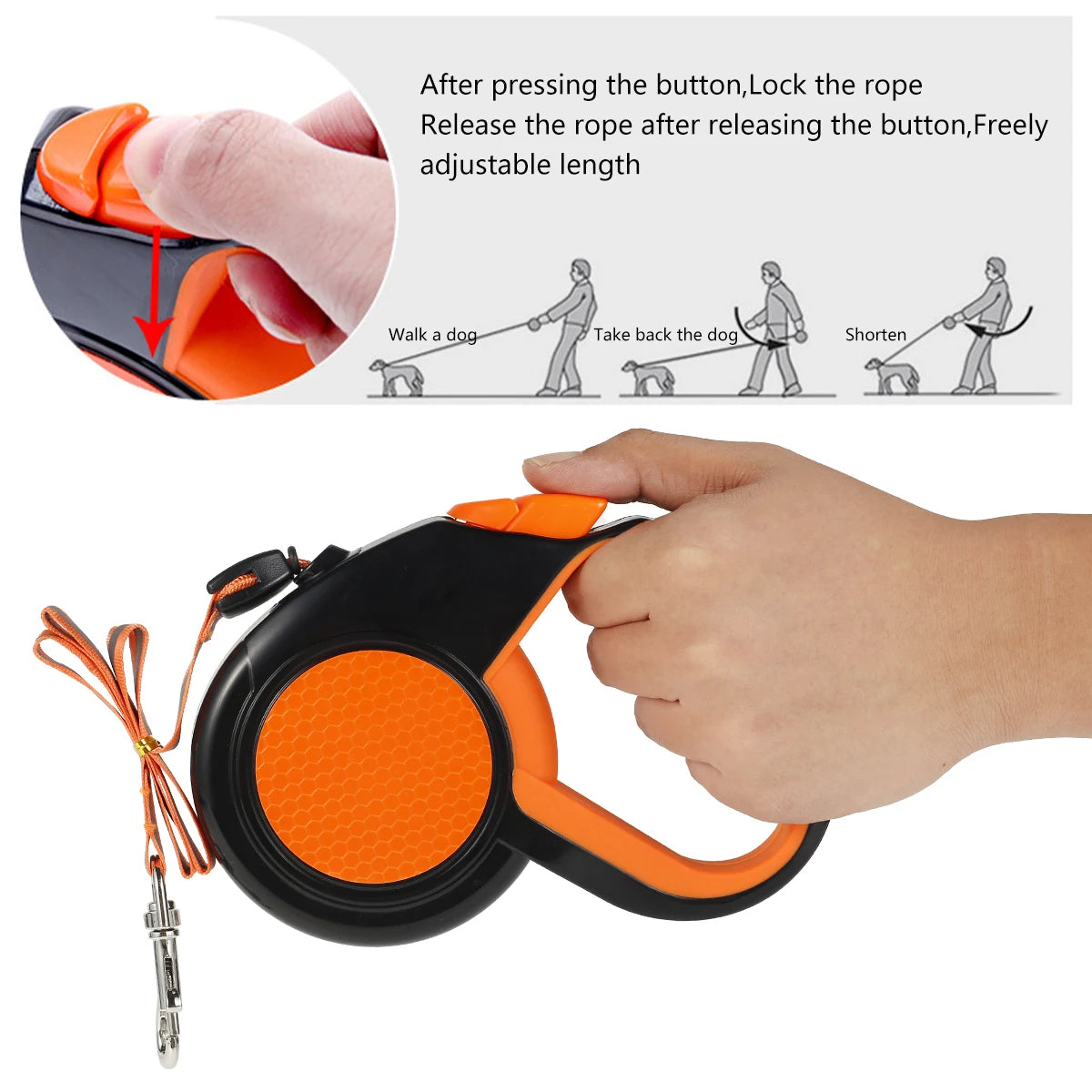 Retractable Dog Lead Heavy Duty Pet Walking Leash