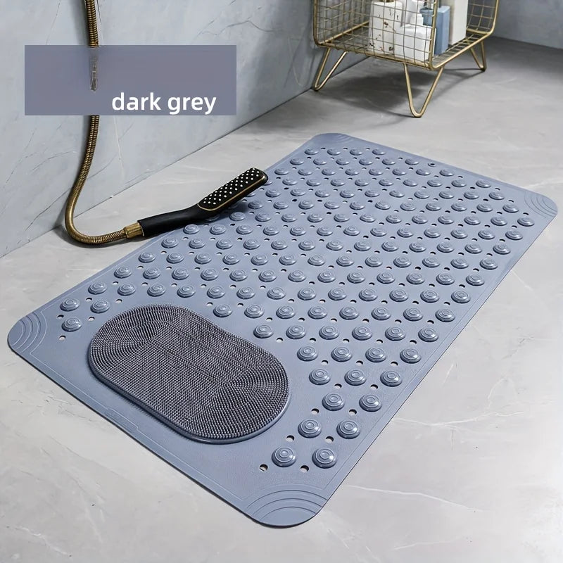PVC Bath Mat With Rectangular Massage Nubs Non Slip