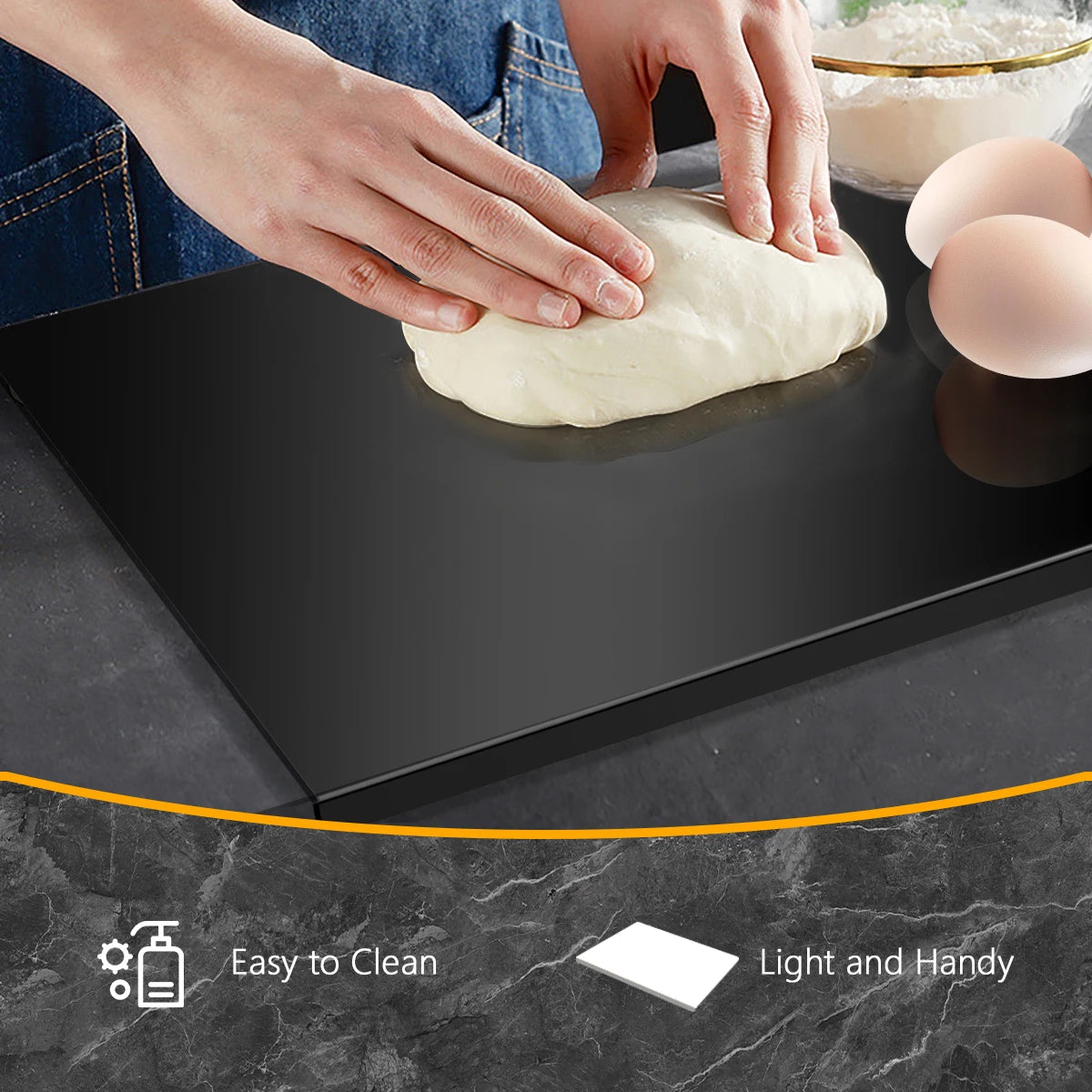 Non Slip Acrylic Cutting Board With Lip For Easy Cleaning