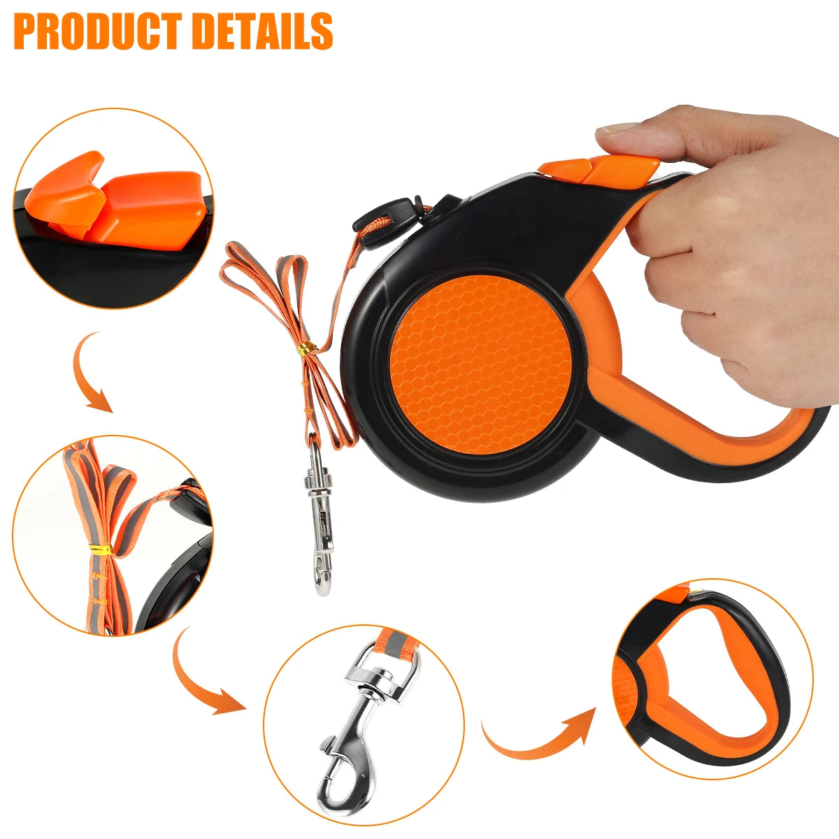 Retractable Dog Lead Heavy Duty Pet Walking Leash