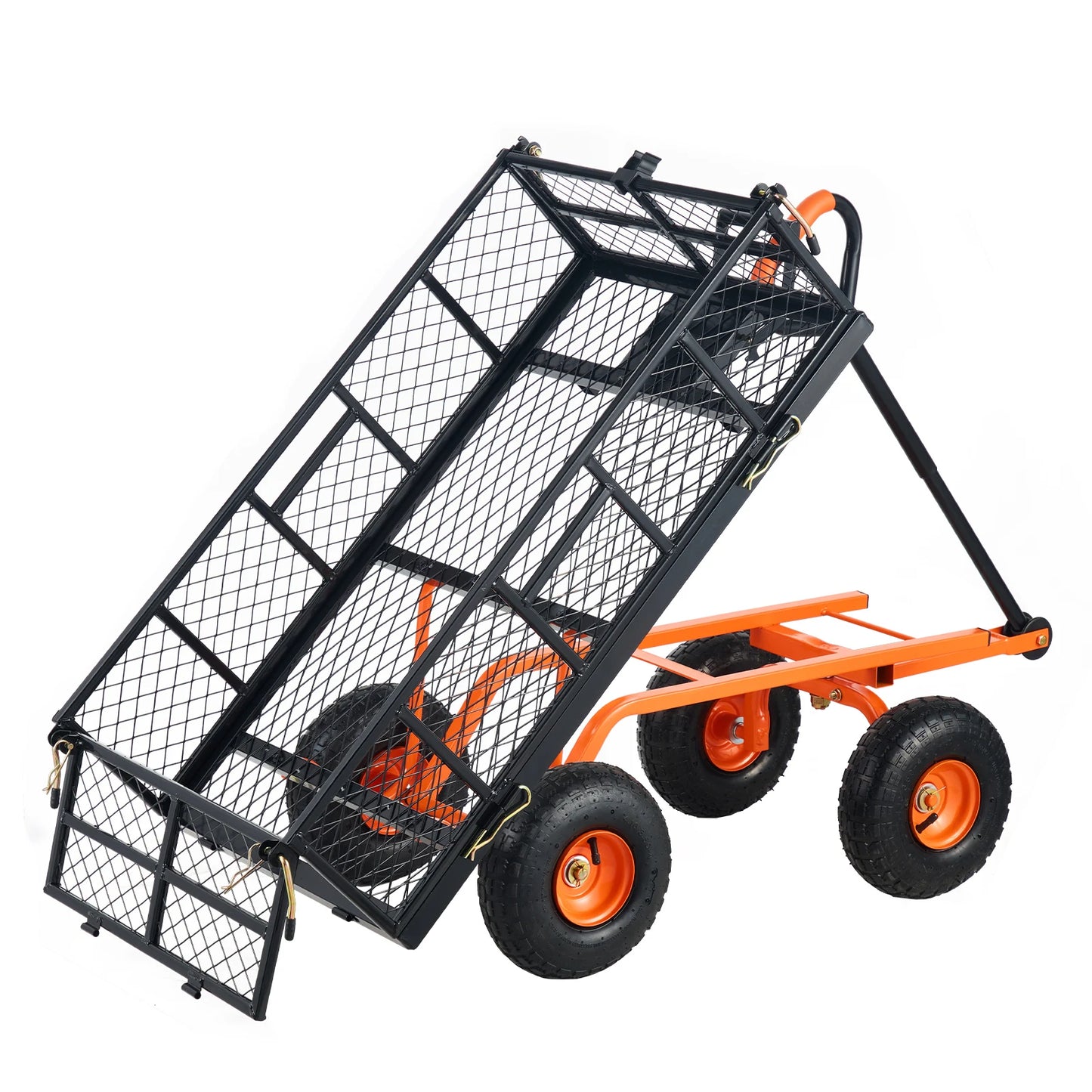 SucceBuy Versatile Dump Cart Wheelbarrow 400 to 880 Pounds Capacity
