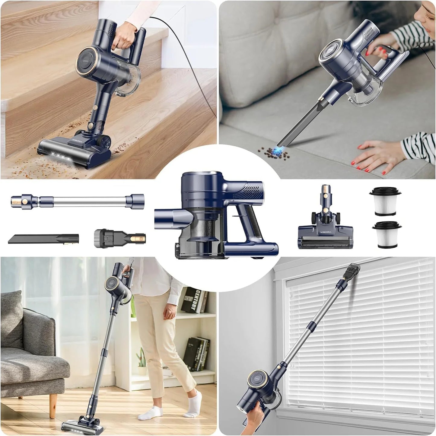 INSE I8 Corded Vacuum Cleaner 23000Pa For Floors Pet Hair