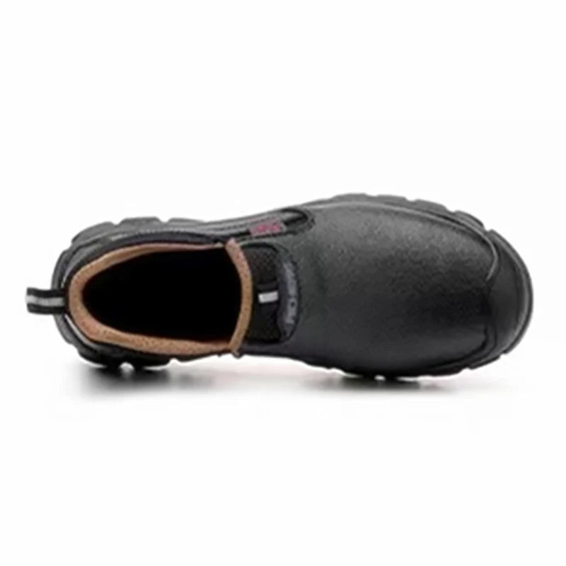 Mens Composite Toe Work Boots Waterproof Leather Upper Rubber Outsole