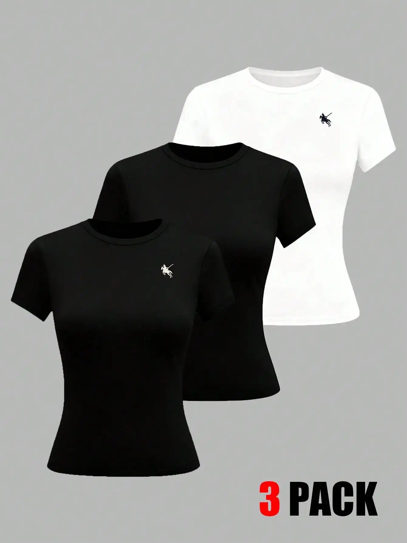 Women's Short Sleeve Knit T Shirt With Elastic Fabric