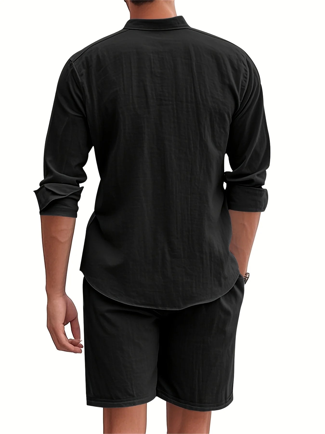NONECN Men's Summer Two Piece Polyester Casual Beach Wear