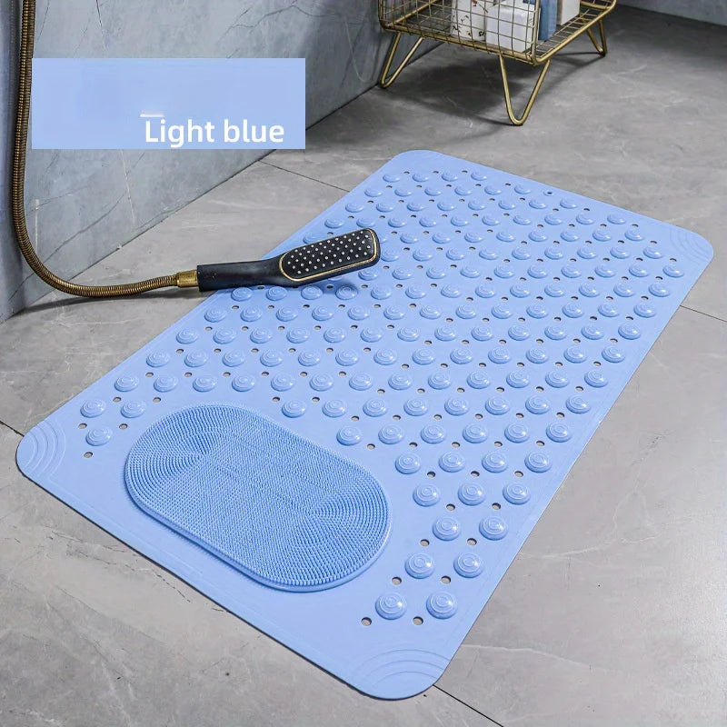 PVC Bath Mat With Rectangular Massage Nubs Non Slip