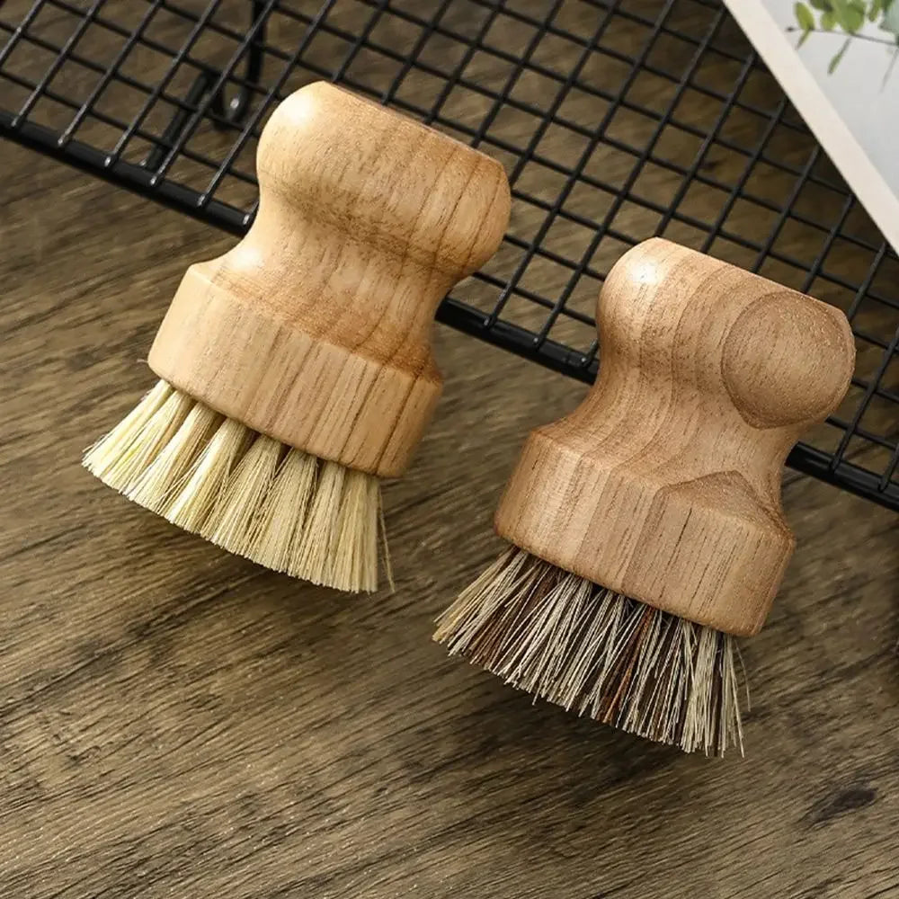 Wooden Kitchen Dish Cleaning Brush 2 pc set