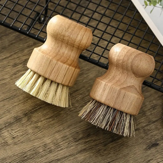 Wooden Kitchen Dish Cleaning Brush 2 pc set