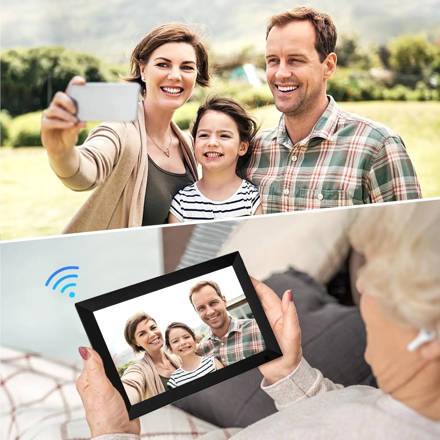YENOCK 32GB Smart WiFi Digital Photo Frame With Touch Screen