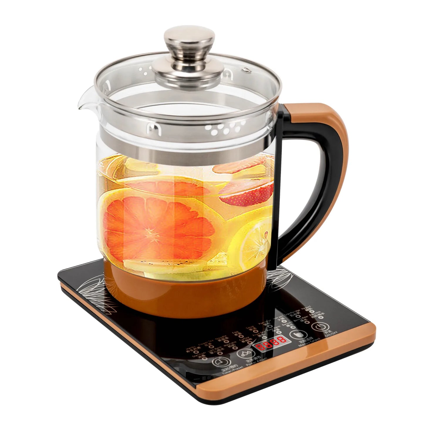 Electric Glass Tea Kettle With Warmer