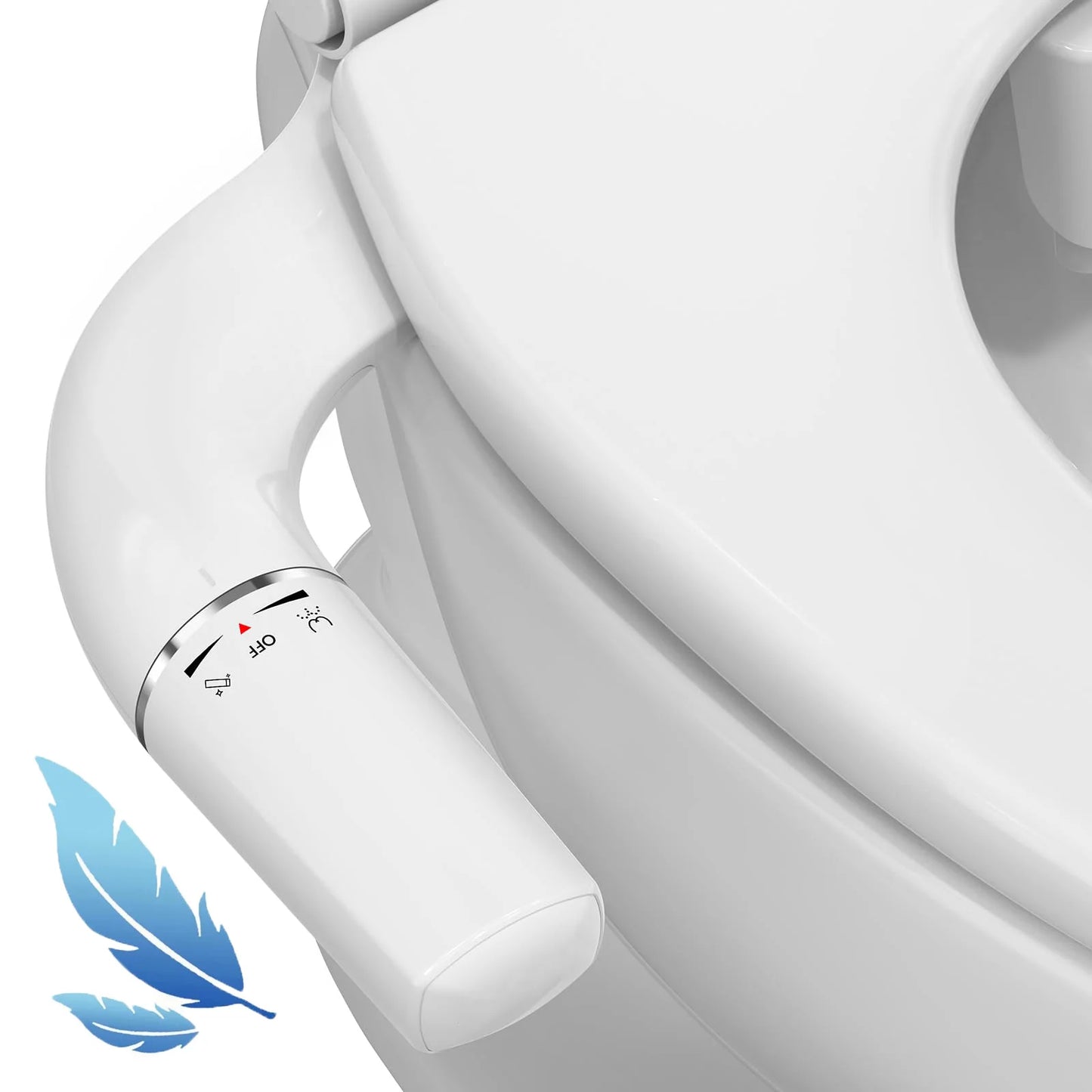 Ultra Slim Bidet Attachment With Dual Nozzle Self Cleaning