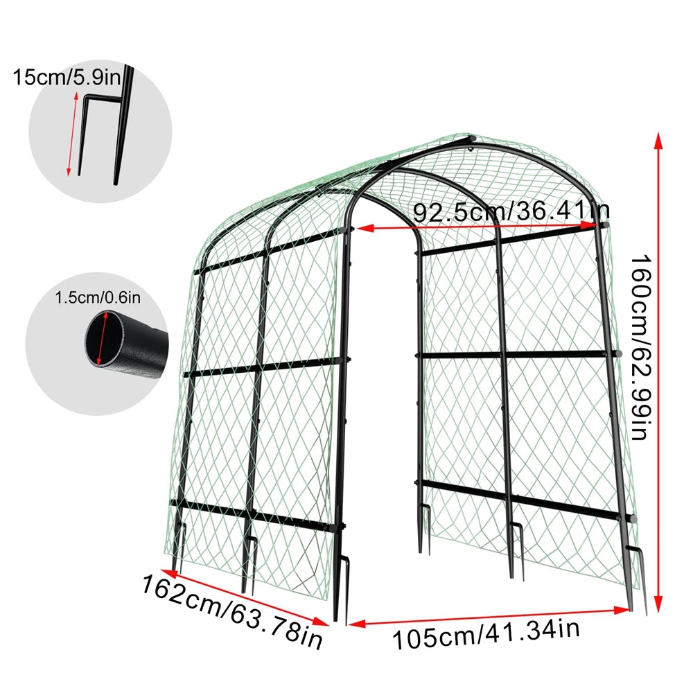 Wisfor U Shaped Metal Tall Plant Trellis Frame For Climbing