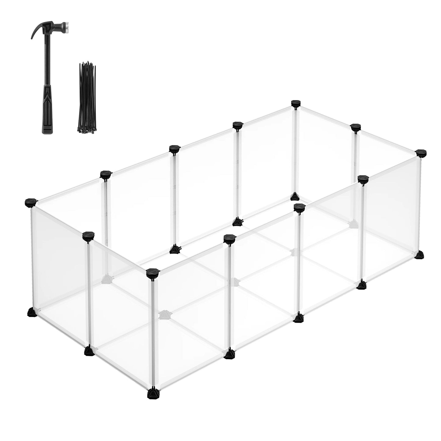 SONGMICS 20 Panels Playpen With Floor For Guinea Pigs Rabbits