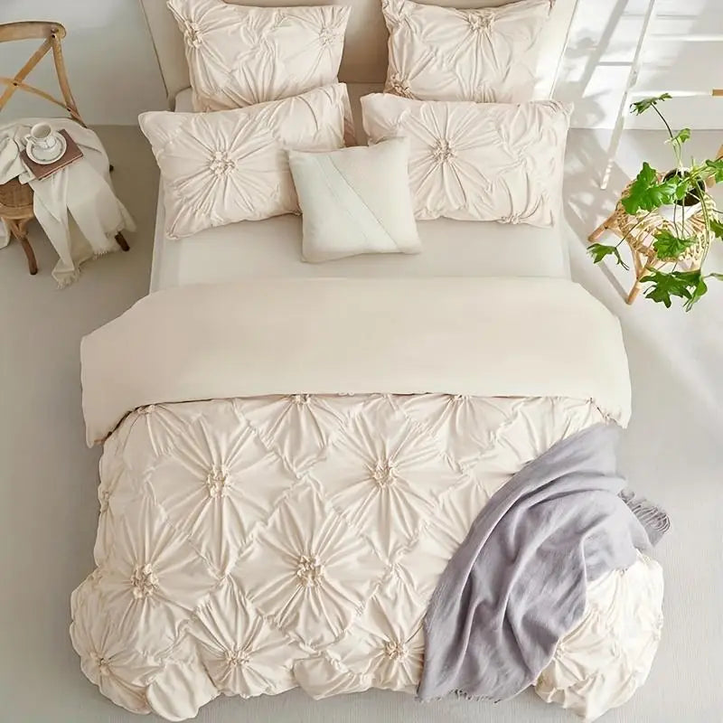 Bohemian Flower Quilt Cover Set 3 Pieces Polyester