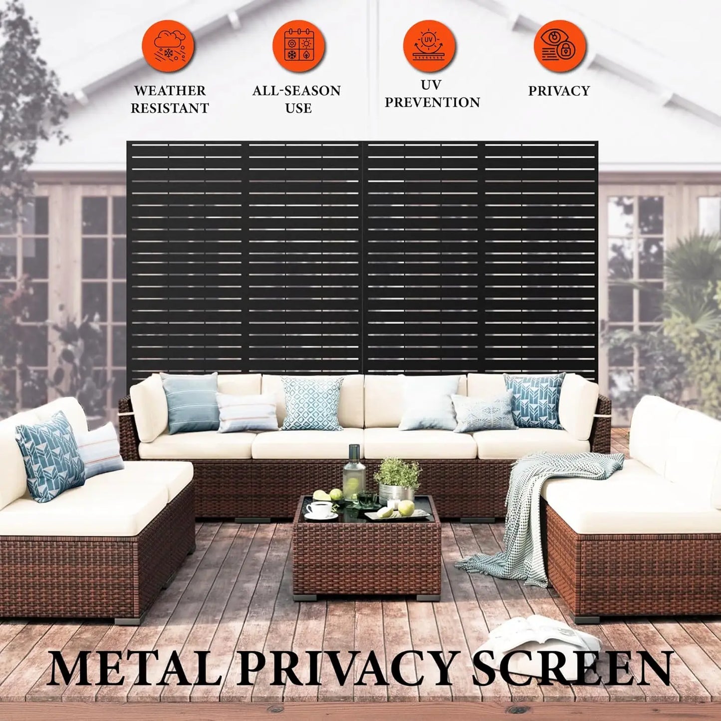 HiMISSH Metal Outdoor Privacy Screens and Panels for Patio