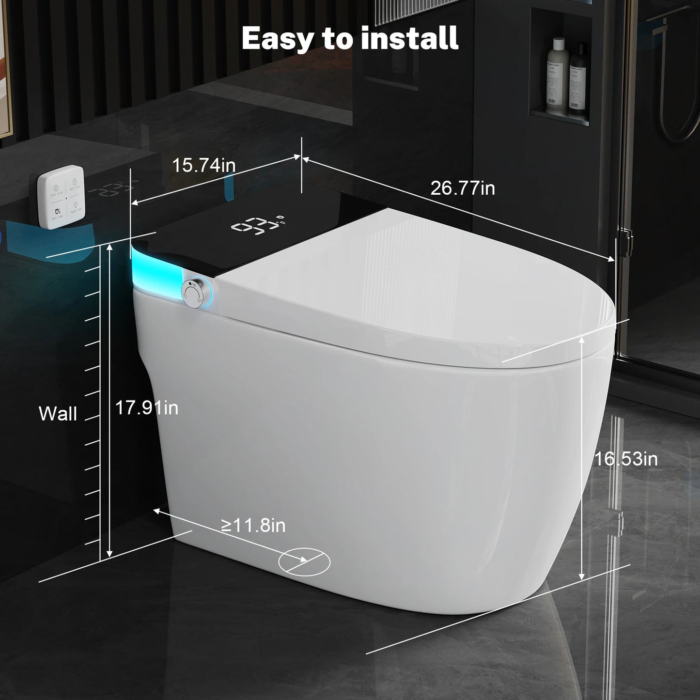 Smart Heated Bidet Toilet Seat With Warm Water And Comfort