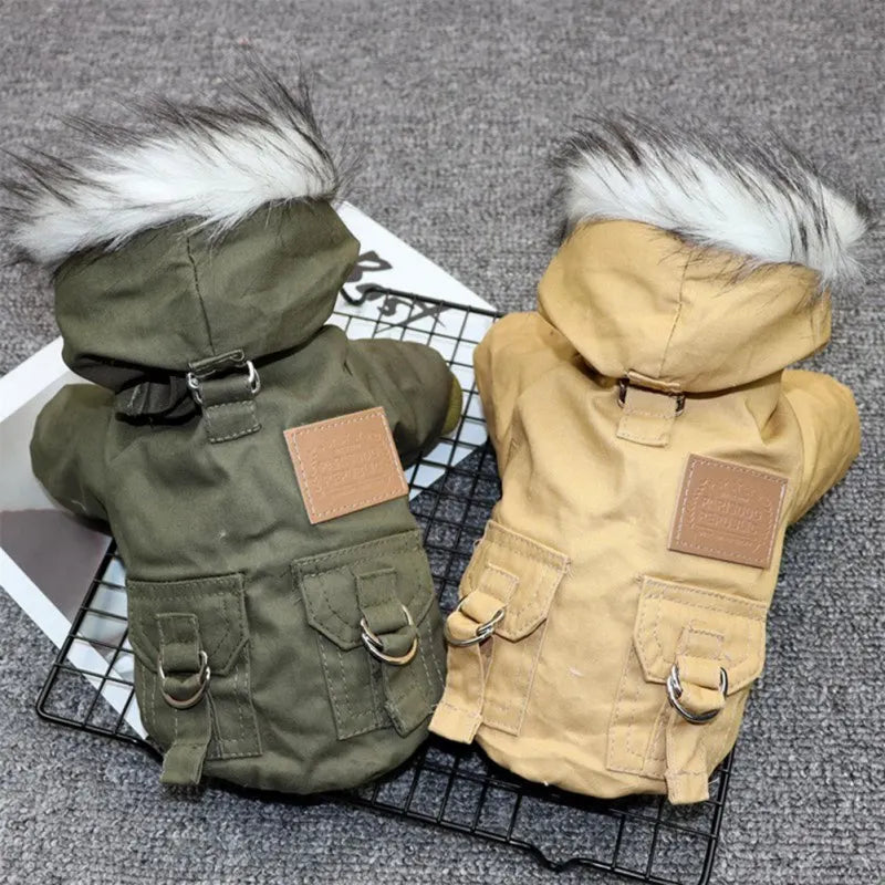 Dog Coat Jacket Polyester For Autumn Winter Weather Protection
