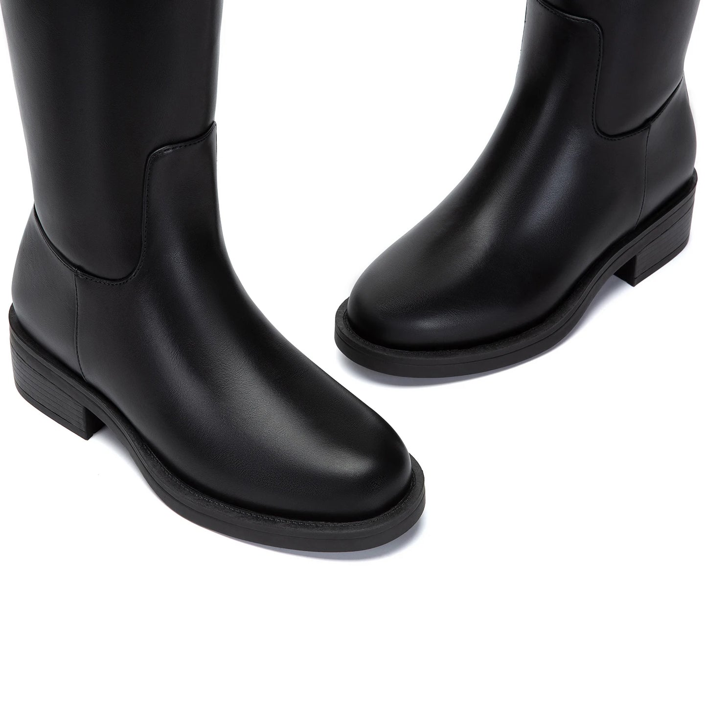 Womens Knee High Riding Boots PU Upper Equestrian Boot