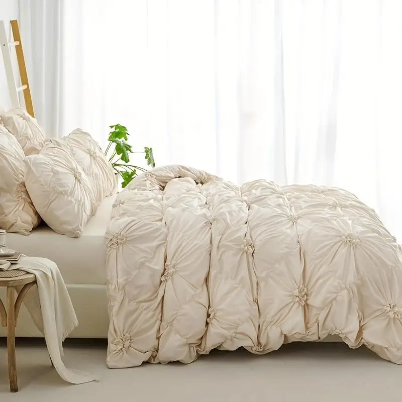 Bohemian Flower Quilt Cover Set 3 Pieces Polyester