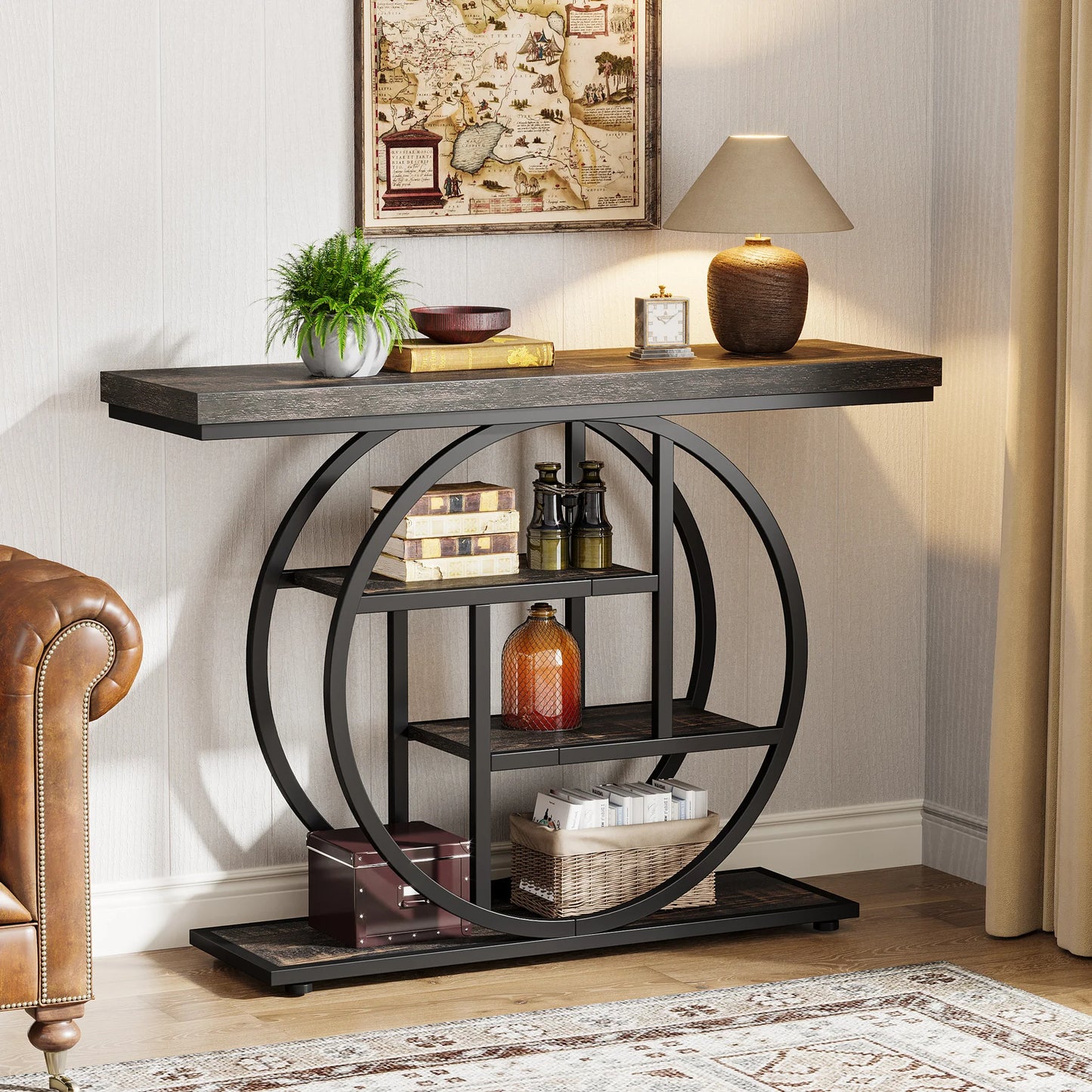 4 Tier Entryway Sofa Table For Living Room