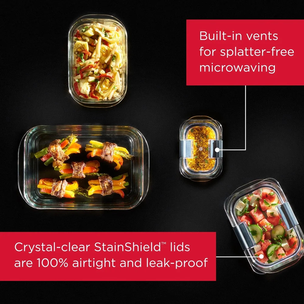 Airtight Leakproof Glass Storage Containers