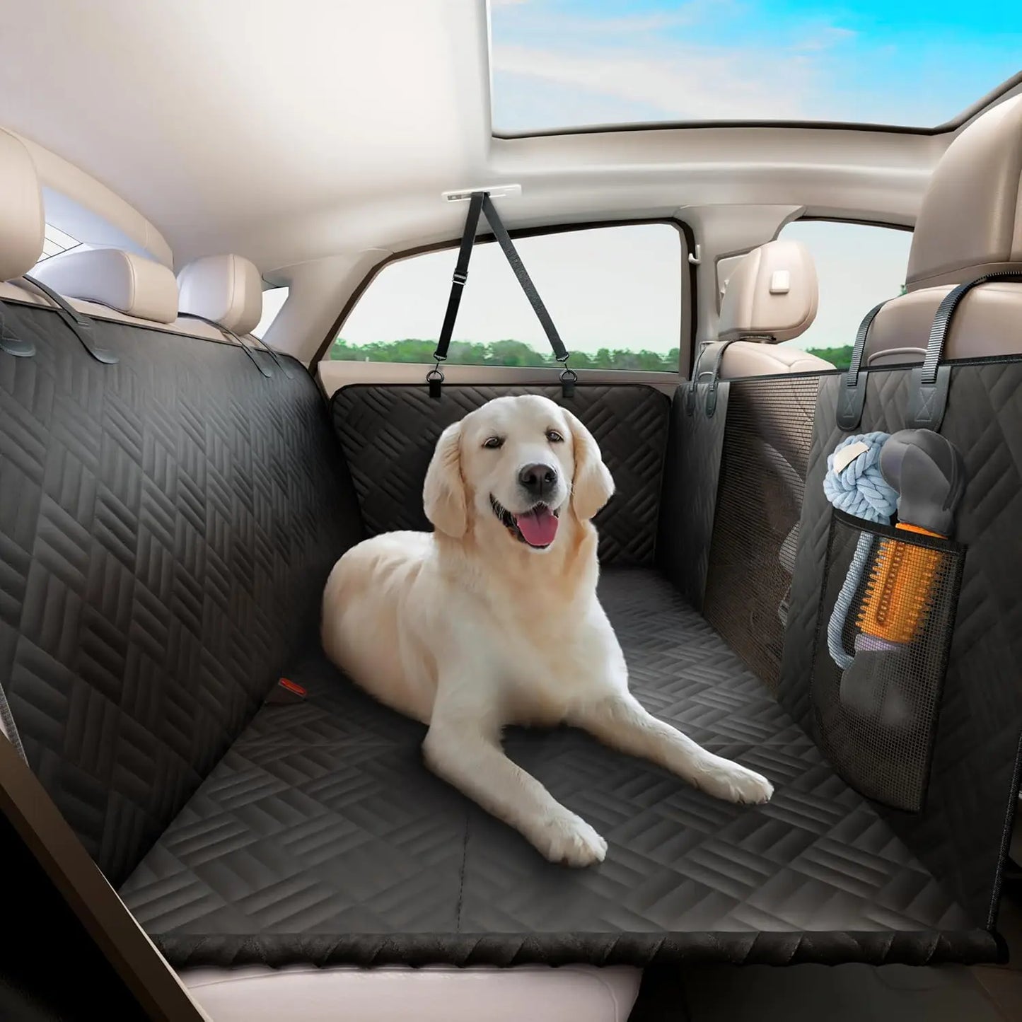 Rear Seat Extender For Dogs With 400 Pound Load Bearing