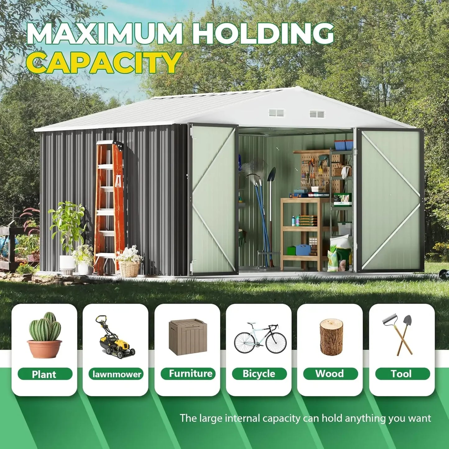 Outdoor Metal Storage Shed