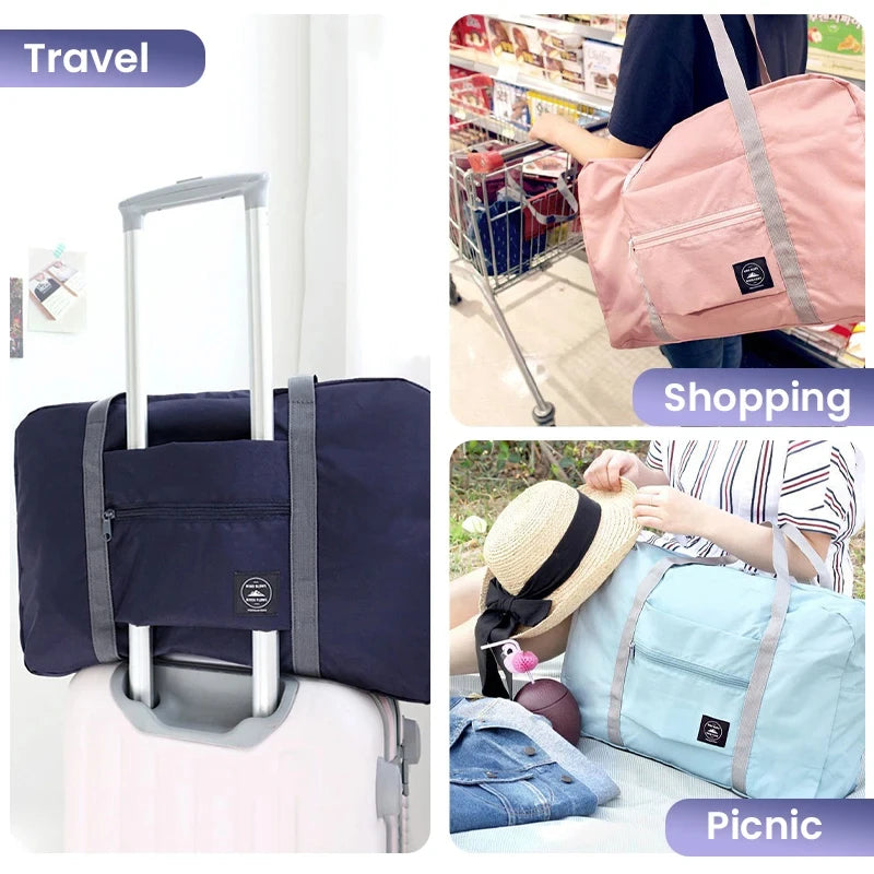 Foldable Travel Duffel Bag Lightweight Carry On With High Capacity