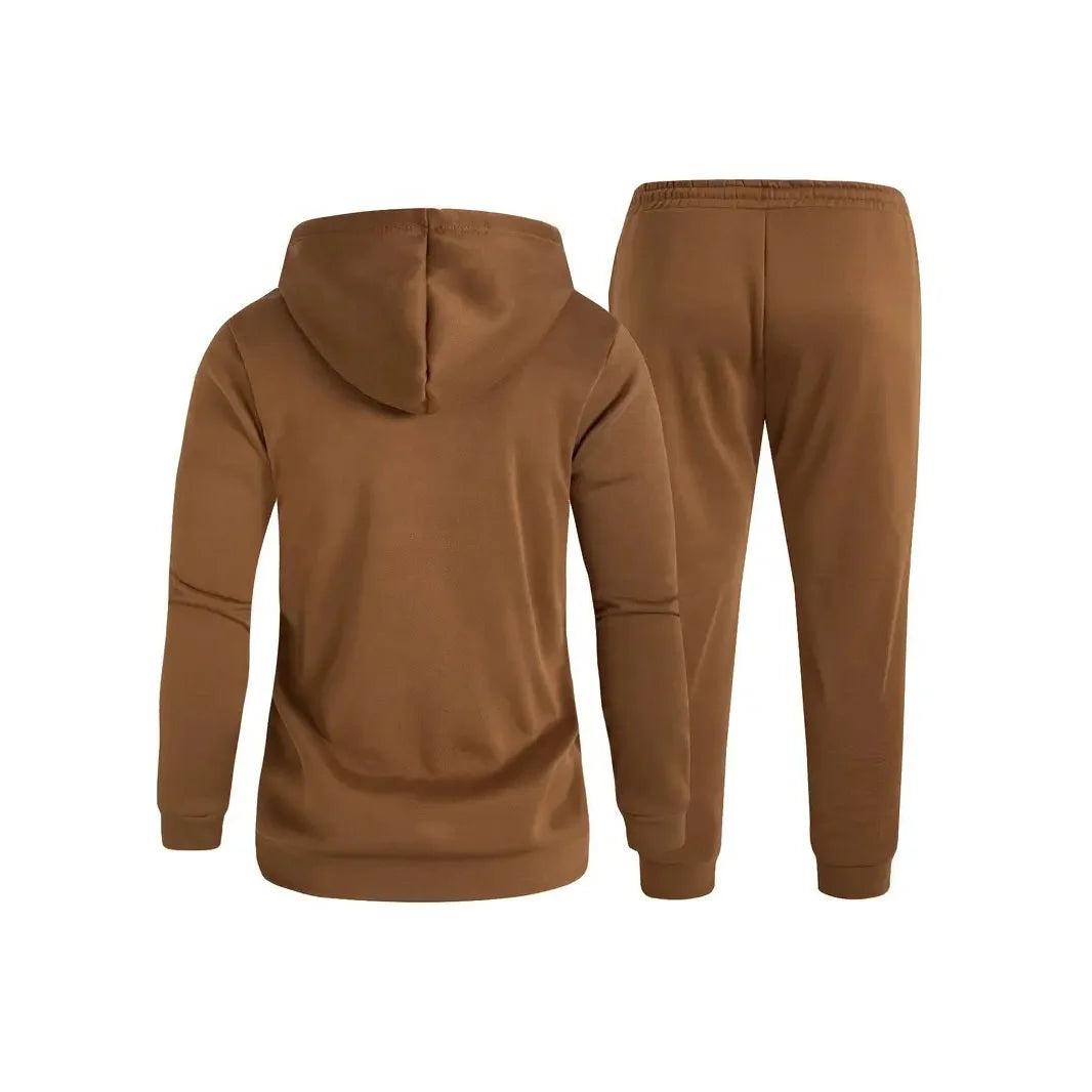 Mens Paris Letter Printed Hoodie And Drawstring Sweatpants Set