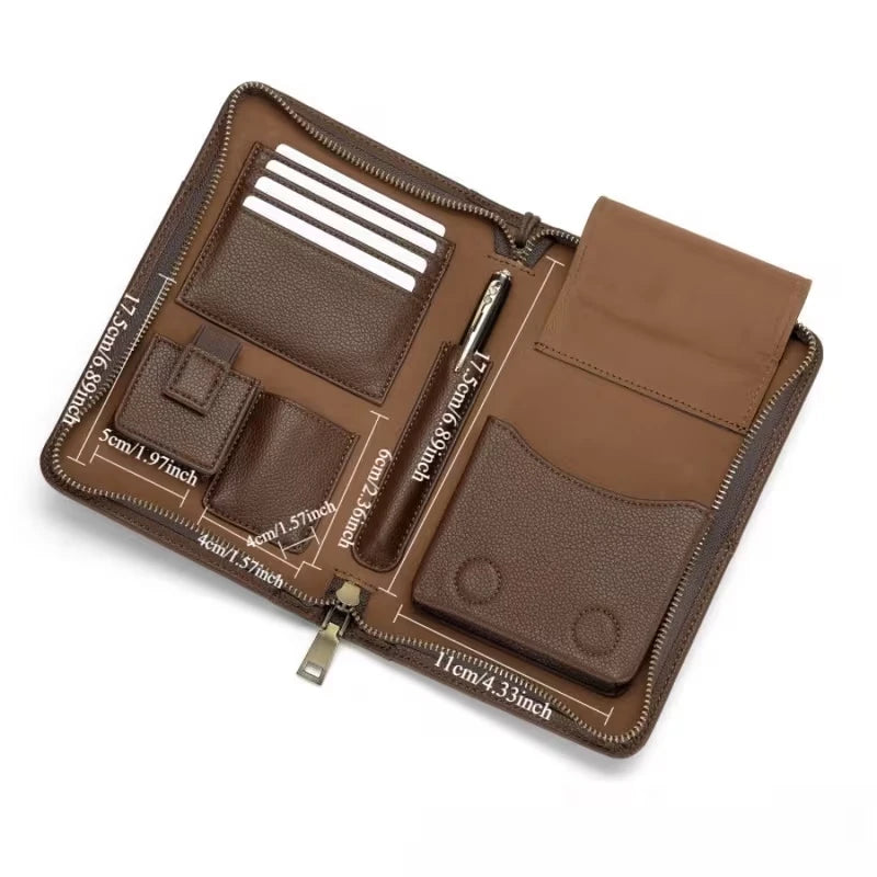 Vintage Leather Cigar Humidor Case Multifunctional Holder Lychee Pattern