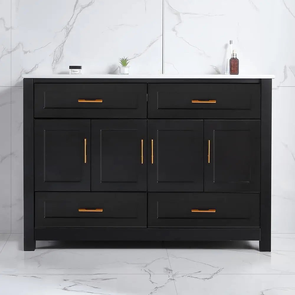 Modern Bathroom Vanity Cabinet With Sink And Soft Close Doors