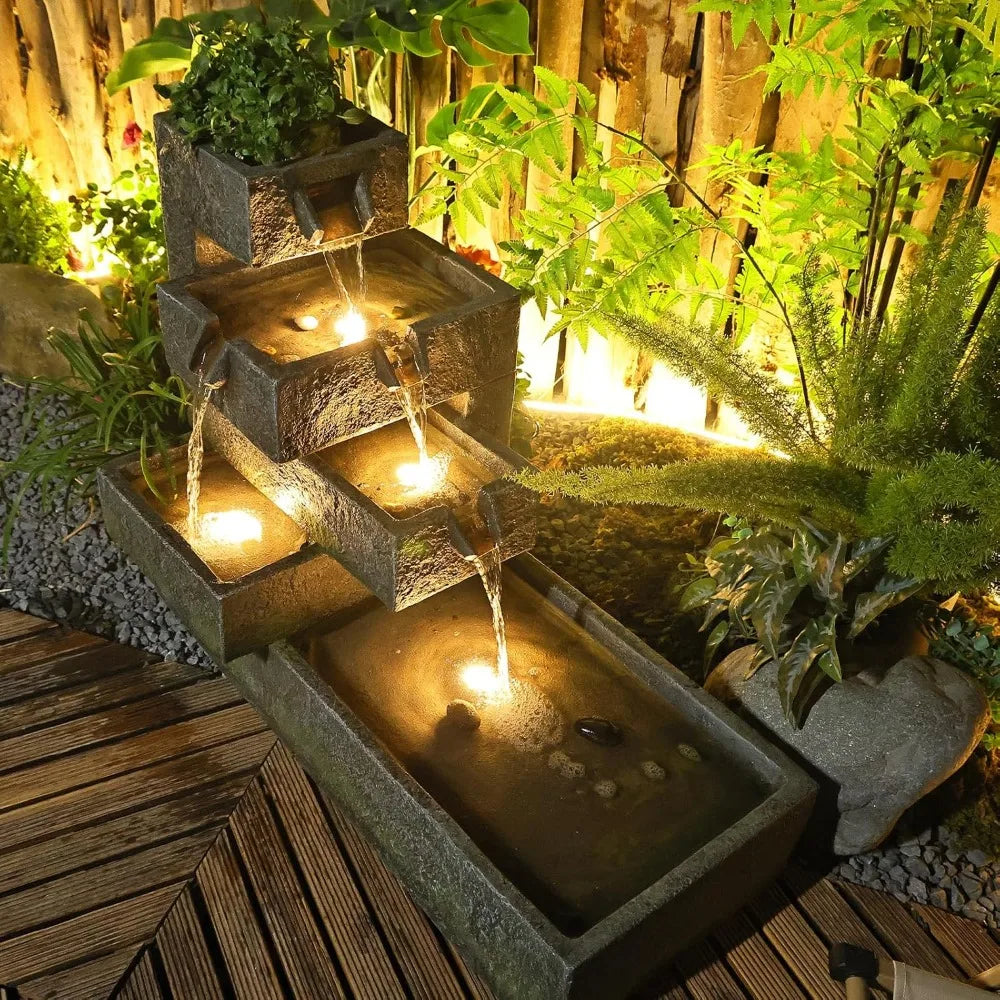 Outdoor Cascade Water Fountain