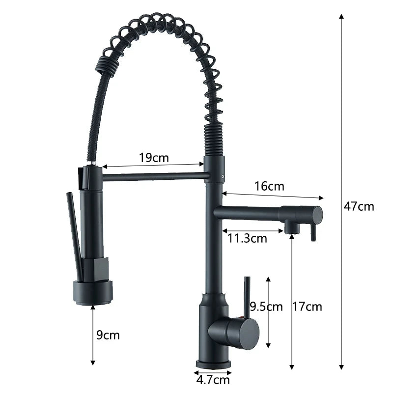 Wanmivezlo Kitchen Sink Faucet With Dual Spout Deck Mounted