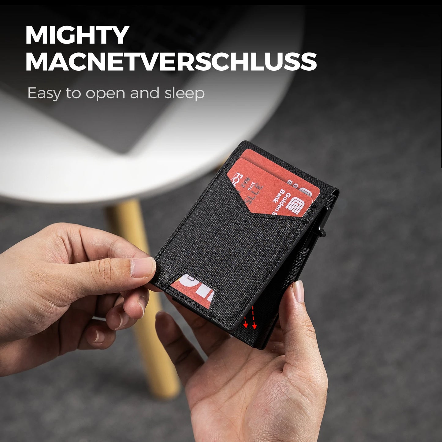 IWANTITCN Minimalist Cardholder Wallet With RFID Blocking Front Pocket