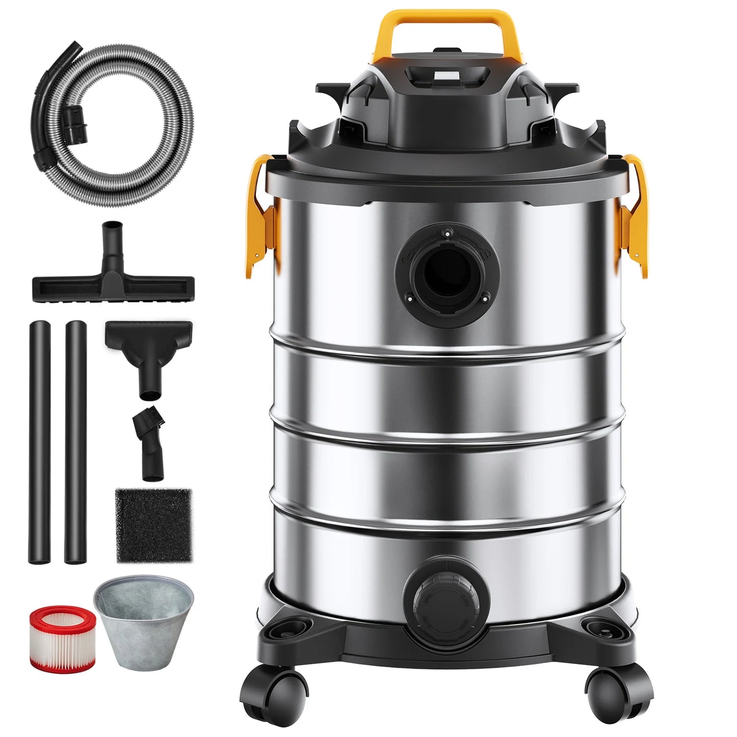 SucceBuy Stainless Steel Wet Dry Shop Vacuum Industrial Grade