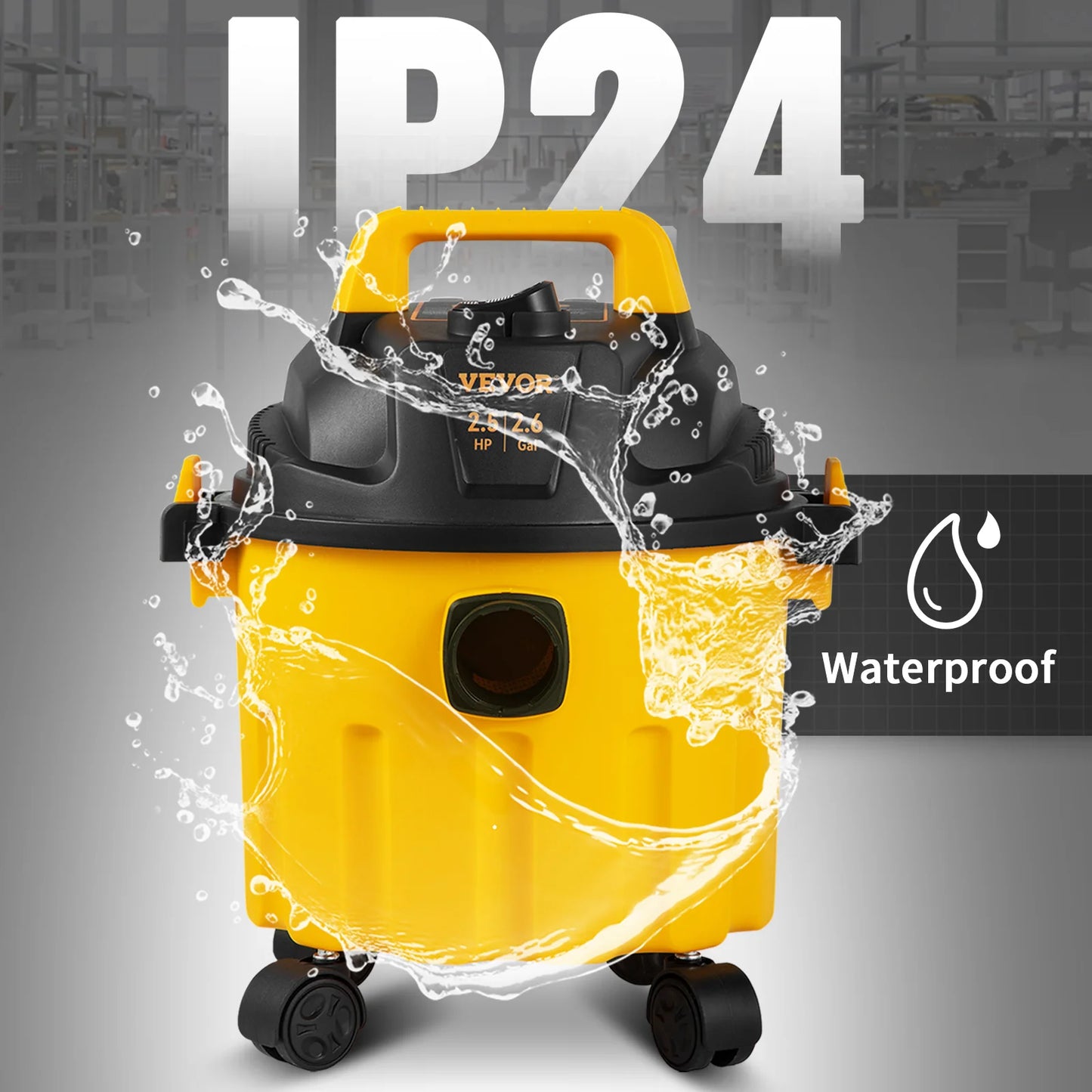 Wet Dry Vac HEPA 2.5 HP 3in1 Portable Vacuum