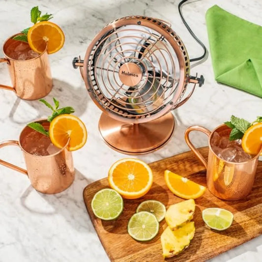 Table Fan With Two Speeds And 145 Degree Adjustable Tilt